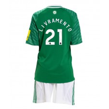 Newcastle United Tino Livramento #21 Bortedraktsett Barn 2025-26 Kortermet (+ korte bukser)